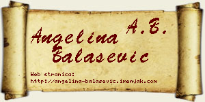 Angelina Balašević vizit kartica
